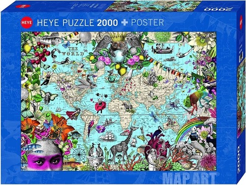 Puzzle 2000 pezzi heye map - map, art